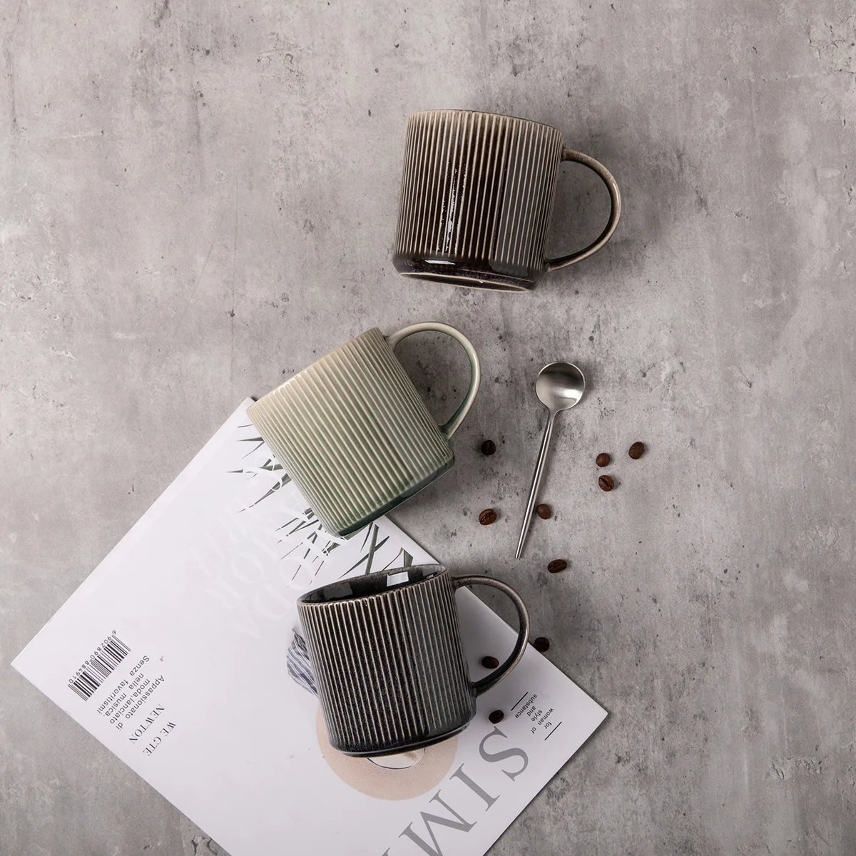 Lot de 2 mugs - "Charbon" noir, LAGUIOLE CUISSON