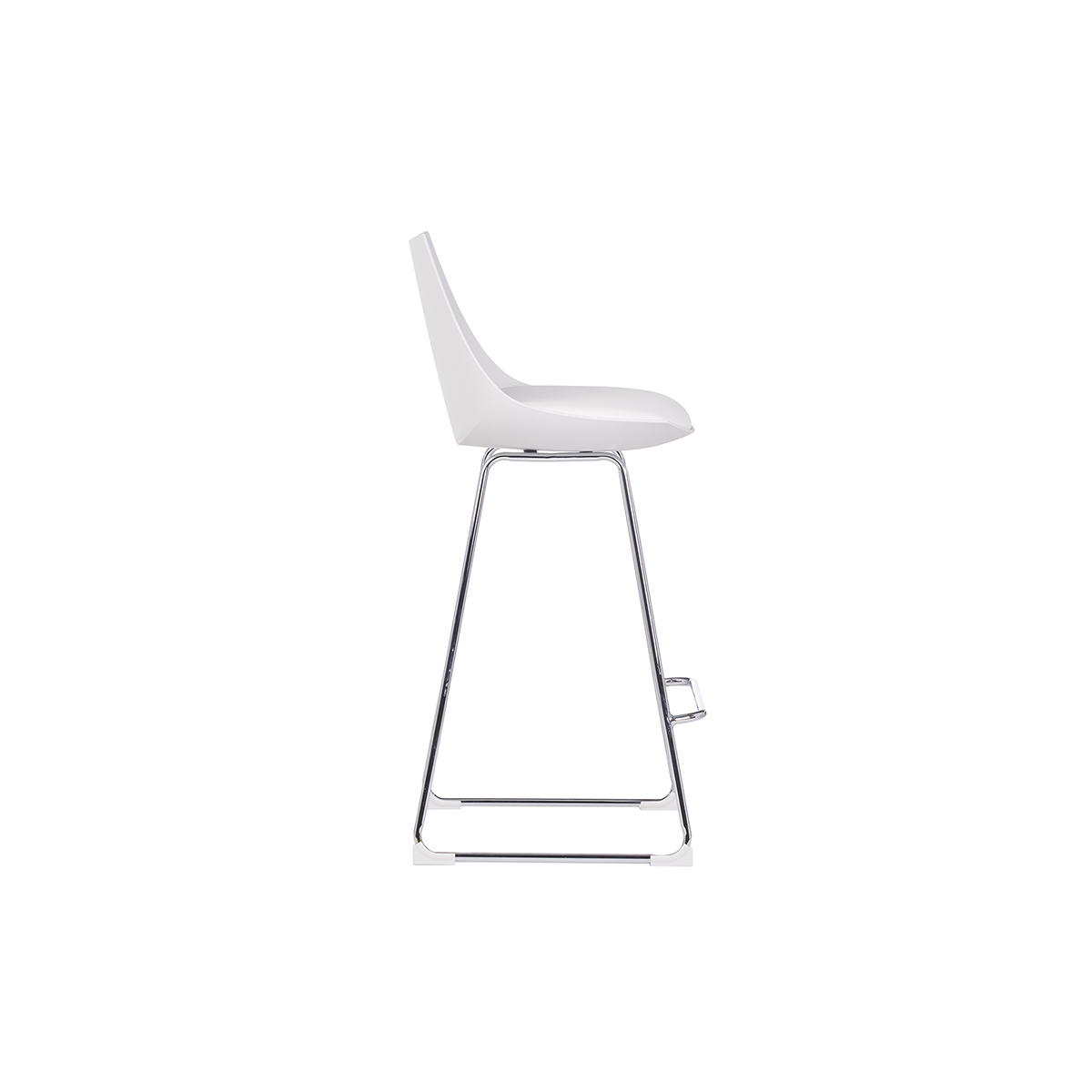 Tabourets de bar design 65 cm (lot de 2) JUNE blanc, MILIBOO