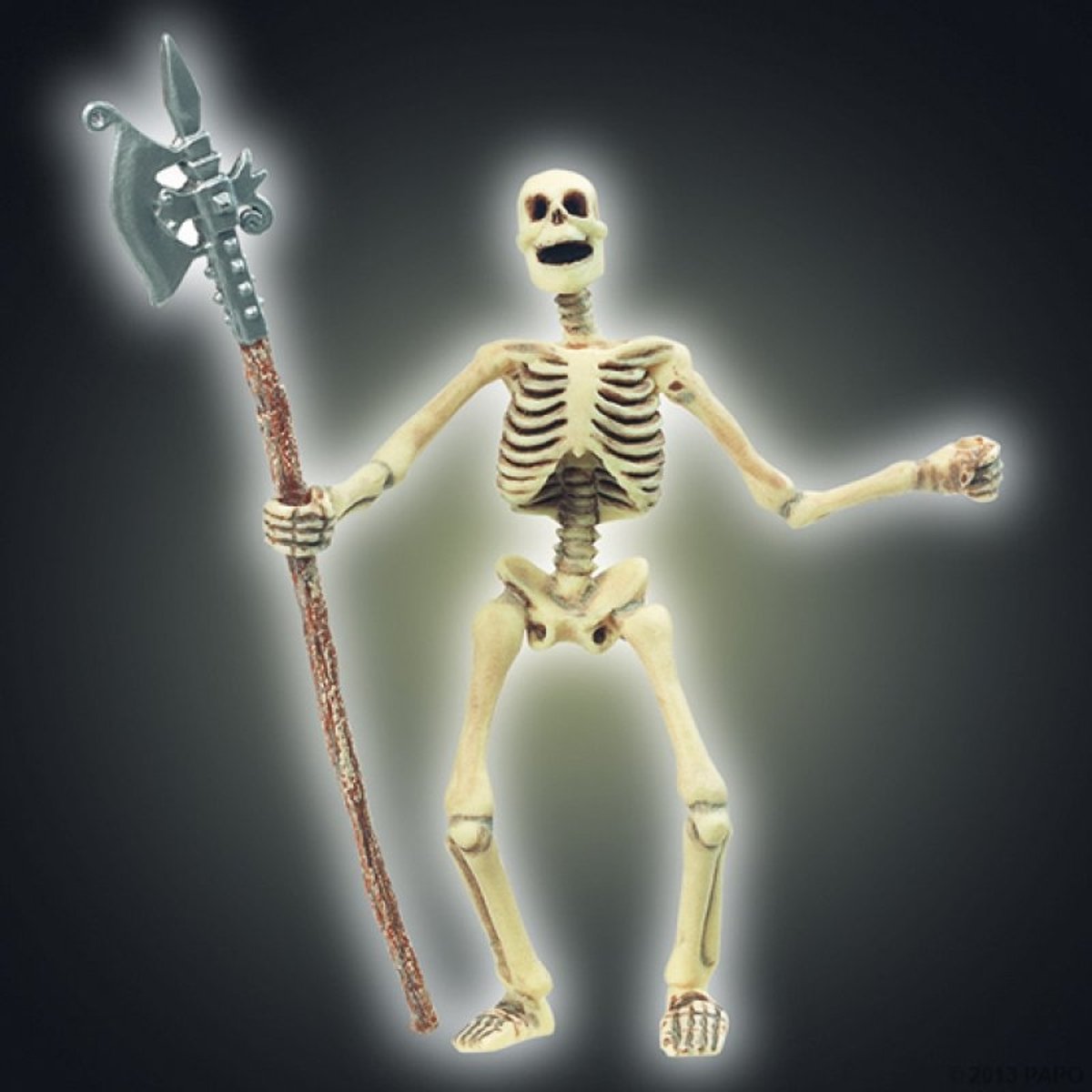 Figurine Squelette phosphorescent blanc, PAPO
