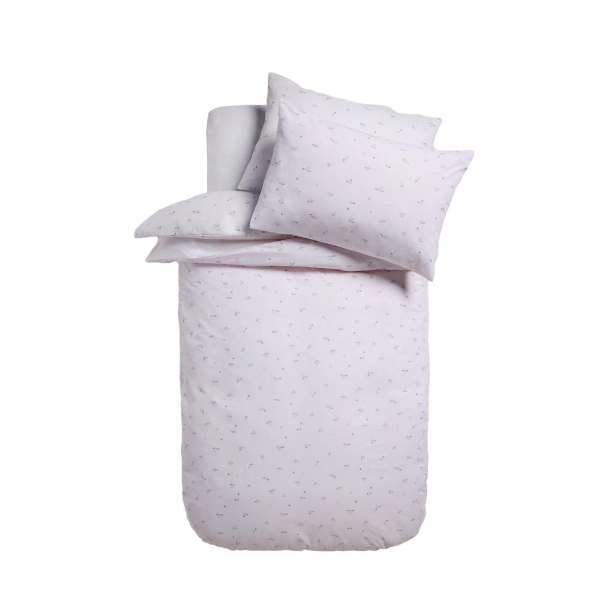 Parure housse de couette, lot 2 blanc/rose floral, NEXT