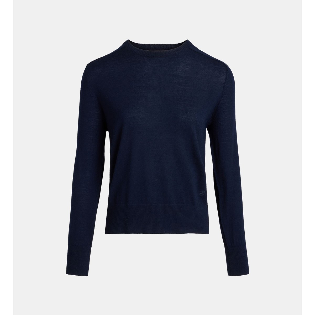 Pull lama en laine mérinos unie bleu marine, JODHPUR