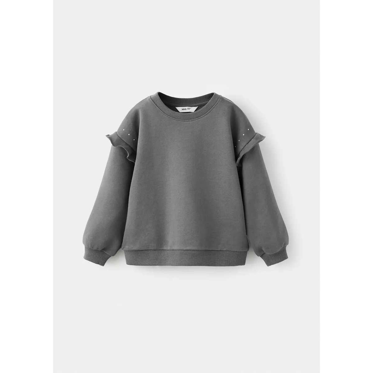 Sweat coton détail clous gris anthracite, MANGO BABY
