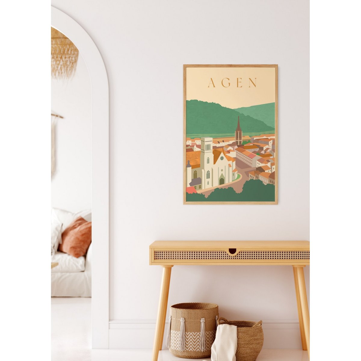 Poster ville d'Agen blanc, L'AFFICHERIE