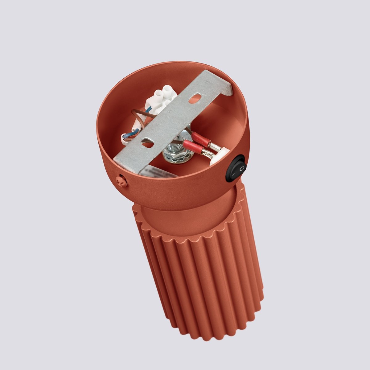 Applique Aluminium Ocre Rouge GU10 1 Karbon Switch rouge, EDEN