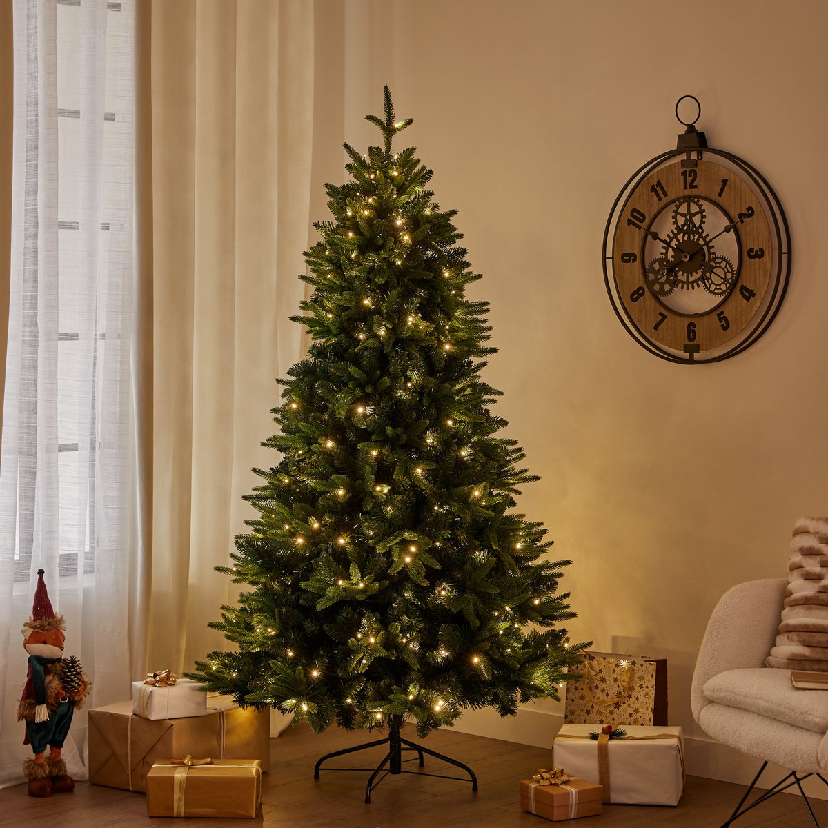 Sapin artificiel lumineux Green Creek H180 cm vert, FEERIC LIGHTS & CHRISTMAS