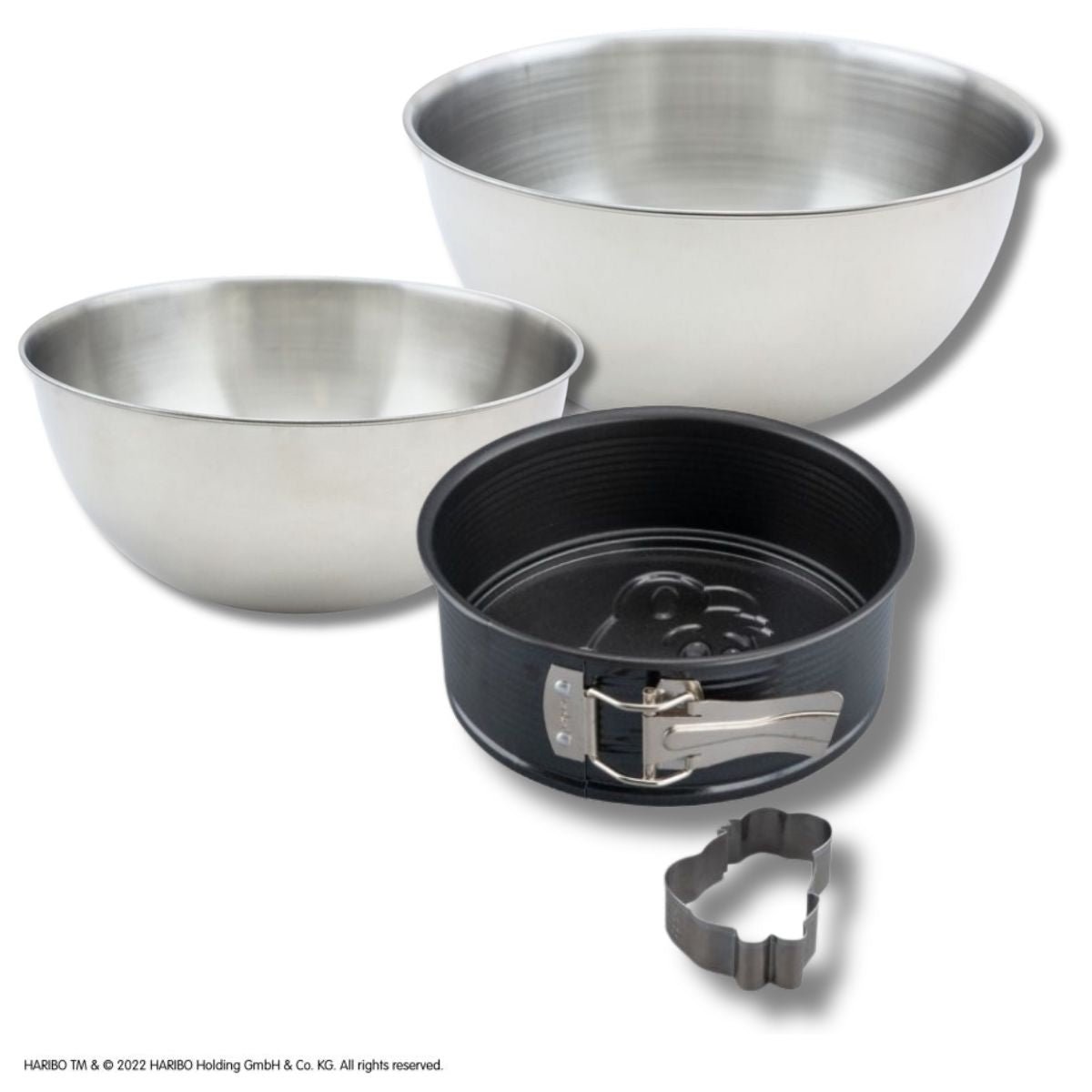 Set pâtisserie mini moule à manqué et emporte-pièce motif ourson, 2 bols et 1 spatule noir, ZENKER
