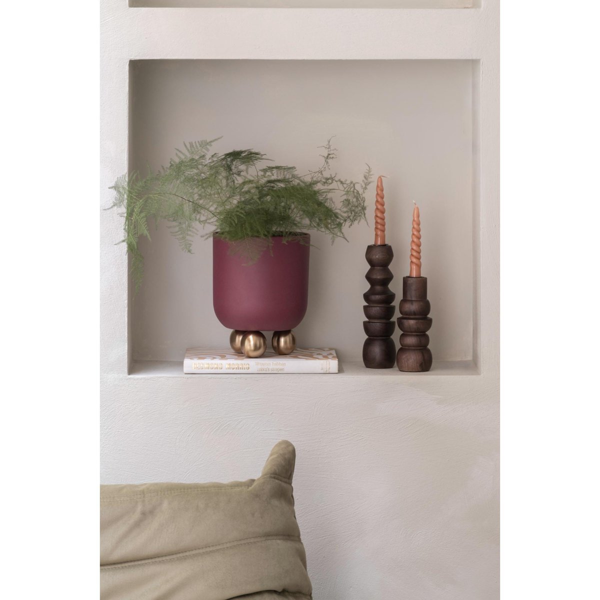 Pot De Fleurs Métal ESTILO SMALL bordeaux, PRESENT TIME
