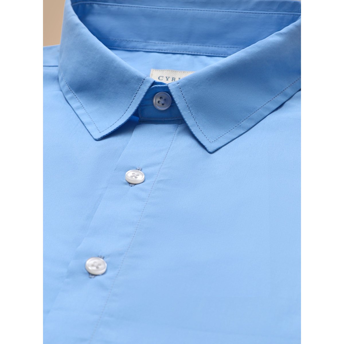 Chemise popeline unie - coupe contemporaine bleu, CYRILLUS