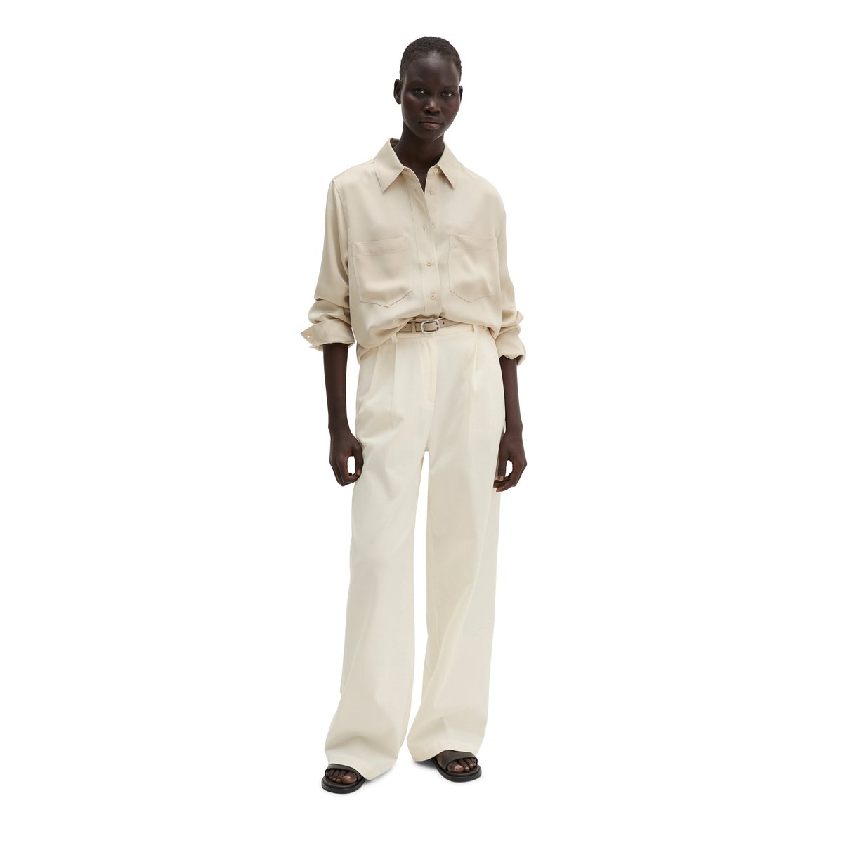 Survêtement relaxed en sergé de viscose noble beige, MARC O'POLO