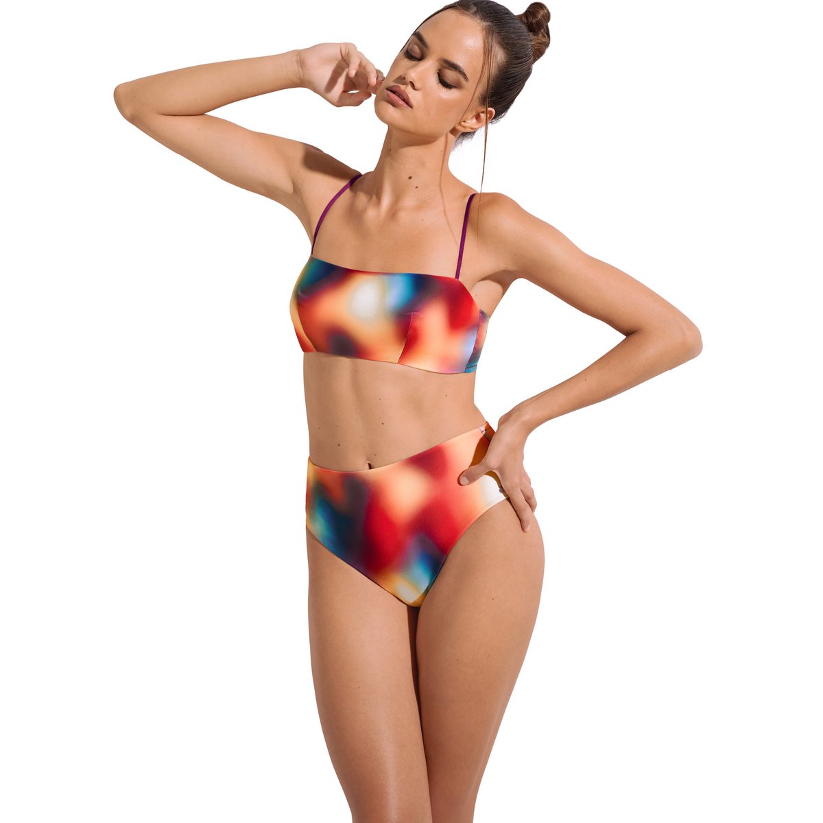 Haut maillot de bain bandeau sans armatures Olympia multicolore, LISCA