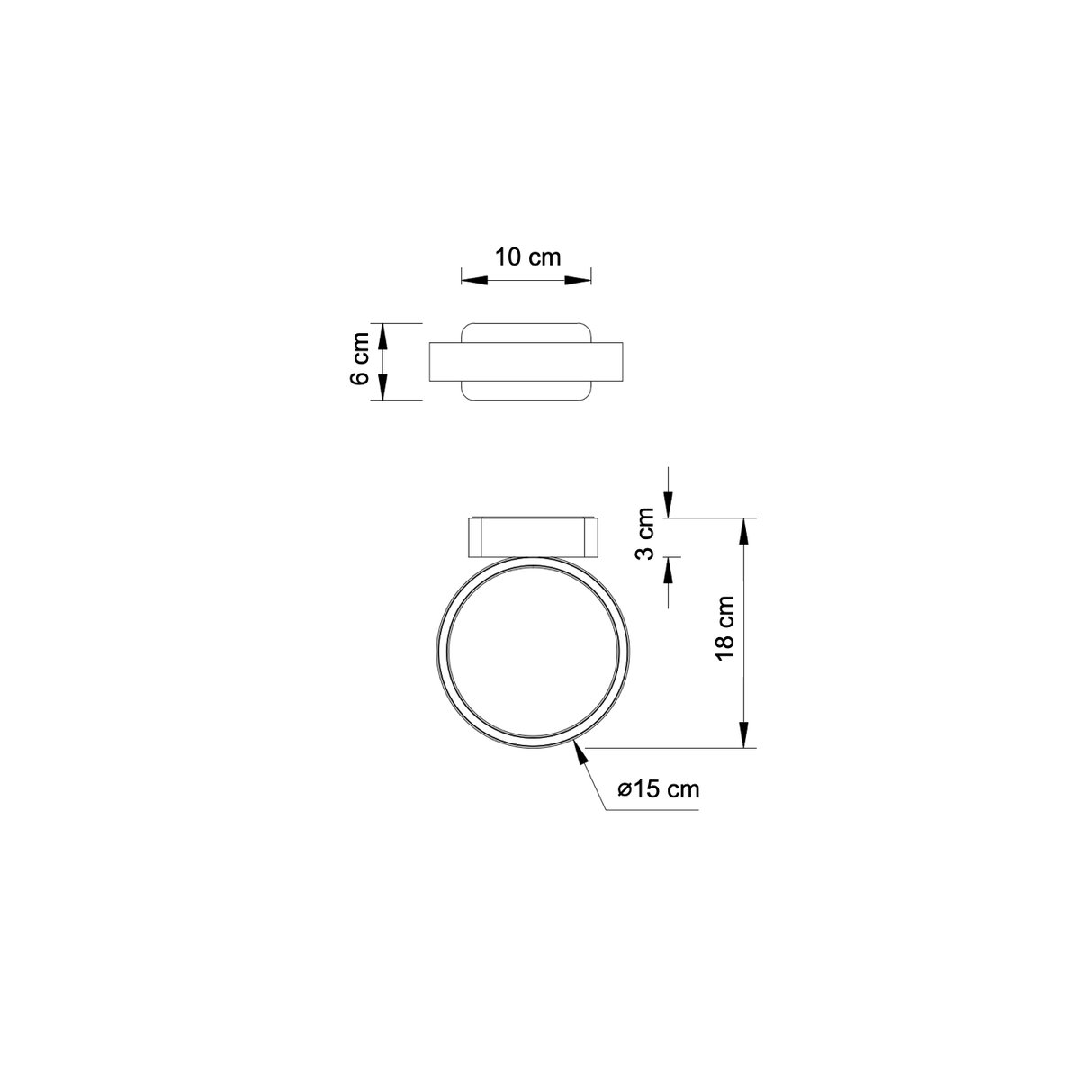 Applique LED circulaire murale - EYE blanc, KOSILUM