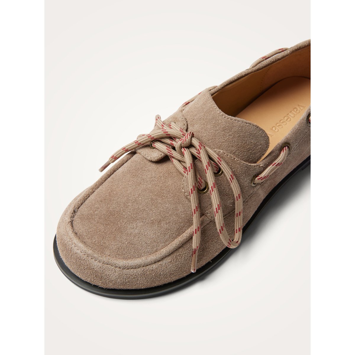 Mocassins bateau avec talon plat et bout rond JUNO Moor taupe, VANESSA WU