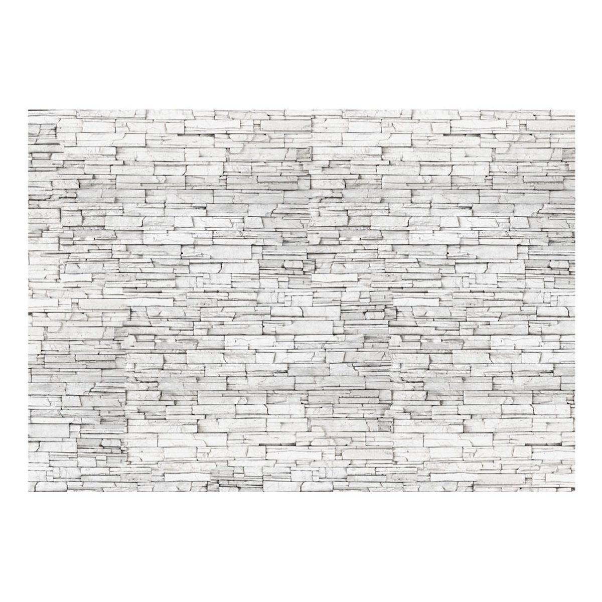 Papier peint intissé panoramique White Brick blanc, EDEN
