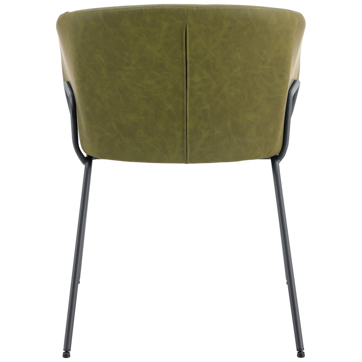 Chaise en simili, lot de 2, André, ANDRÉ vert, noir, HAPPY GARDEN
