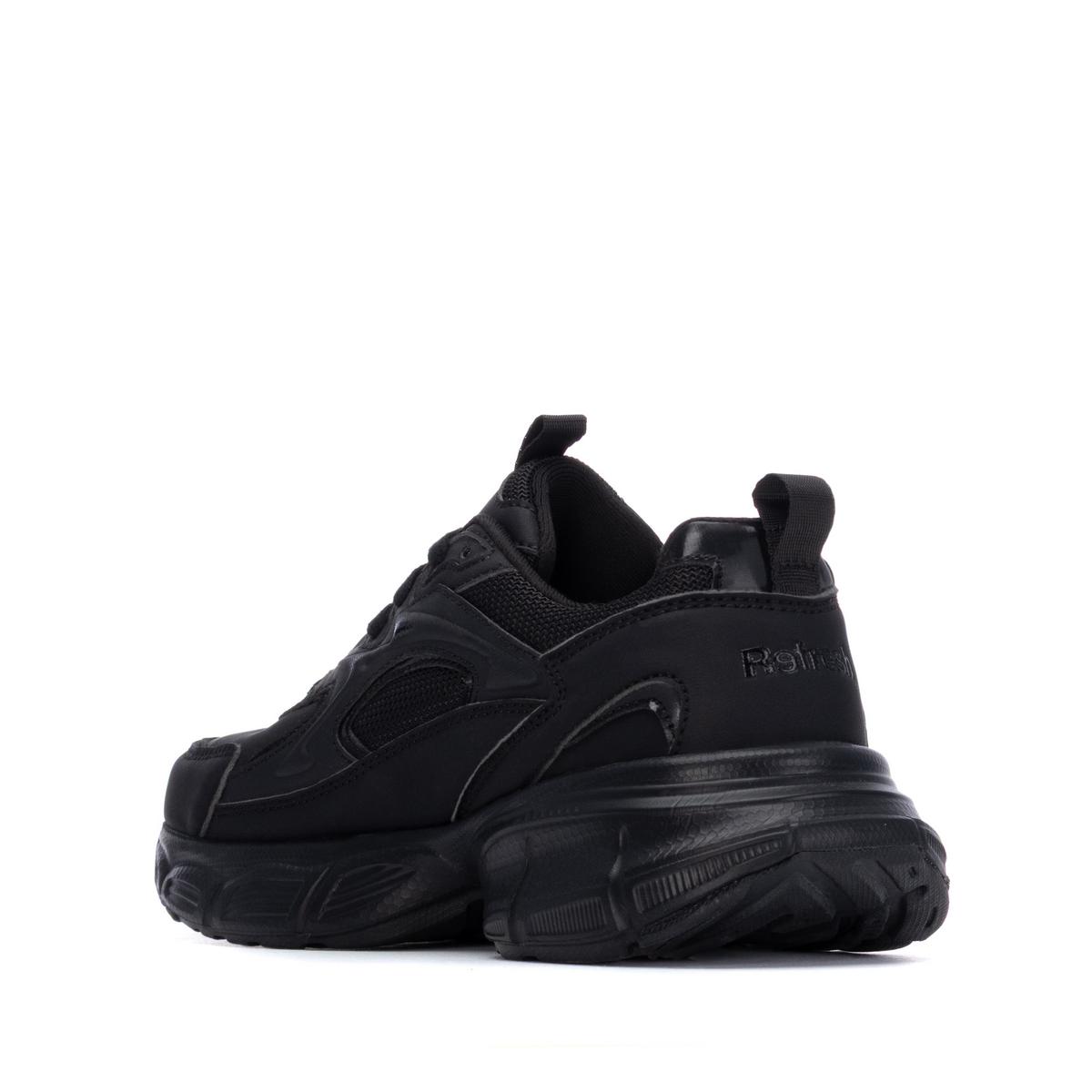 Baskets Plaine Lacets noir, REFRESH
