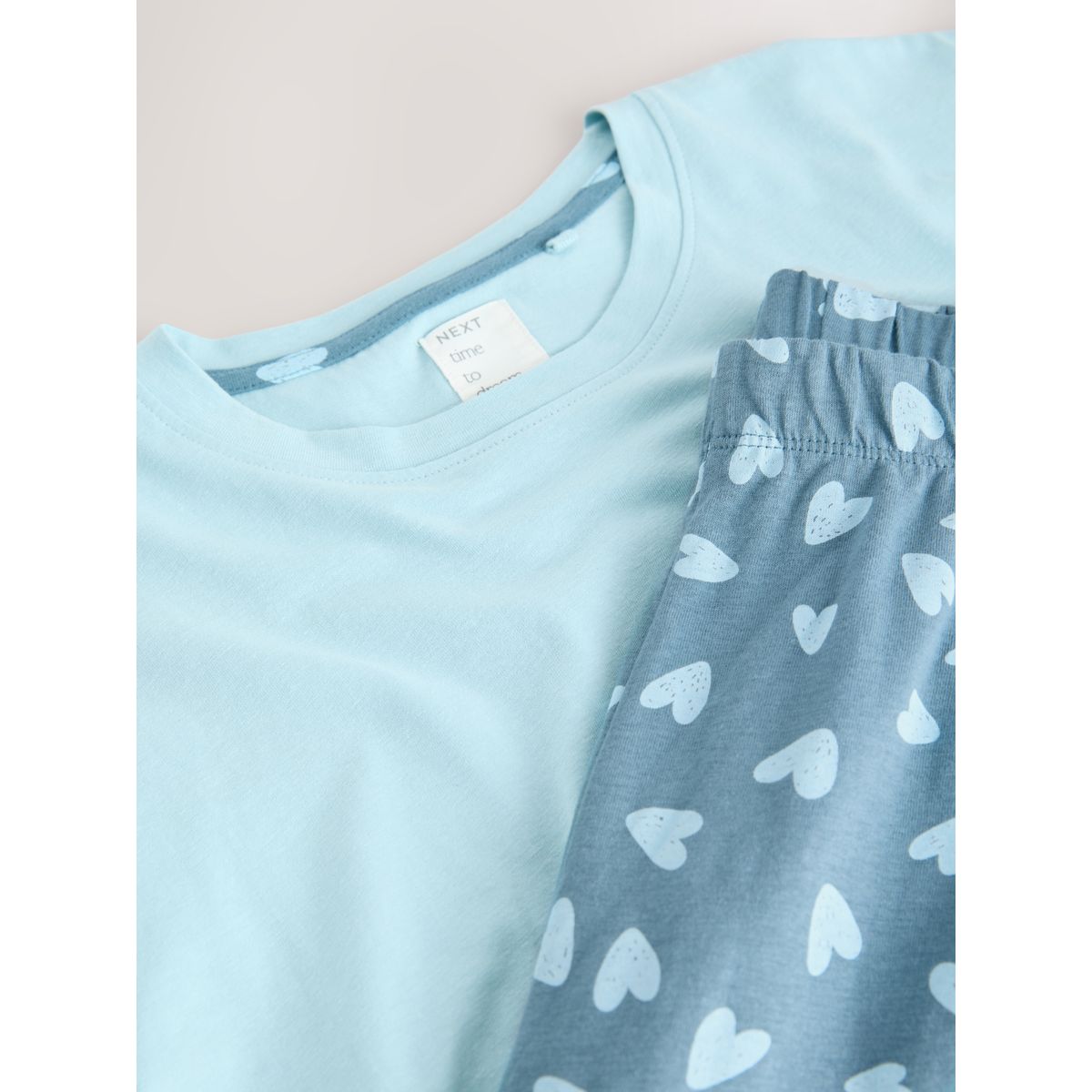 Pyjama manches courtes coeur bleu, NEXT