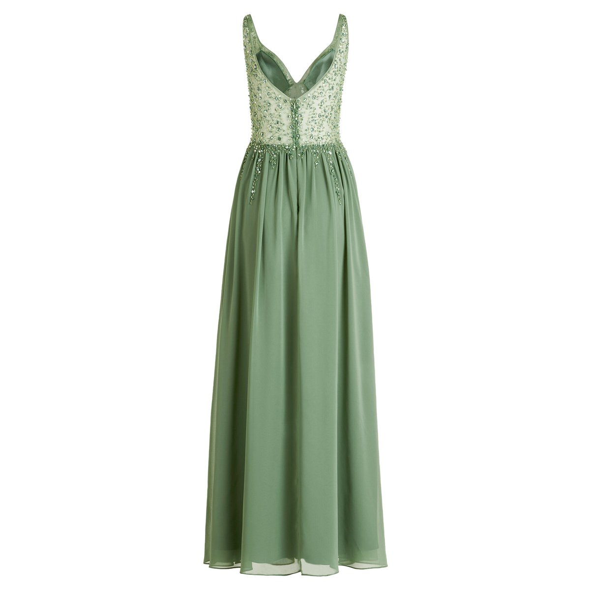 Robe de soirée à broderies light aventurine, VERA MONT