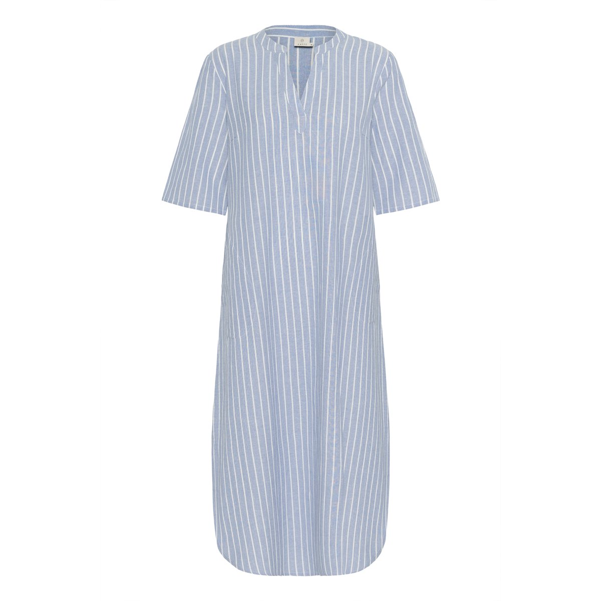 Dress bleu ebb and flow melange/blanc chalk stripe, KAFFE