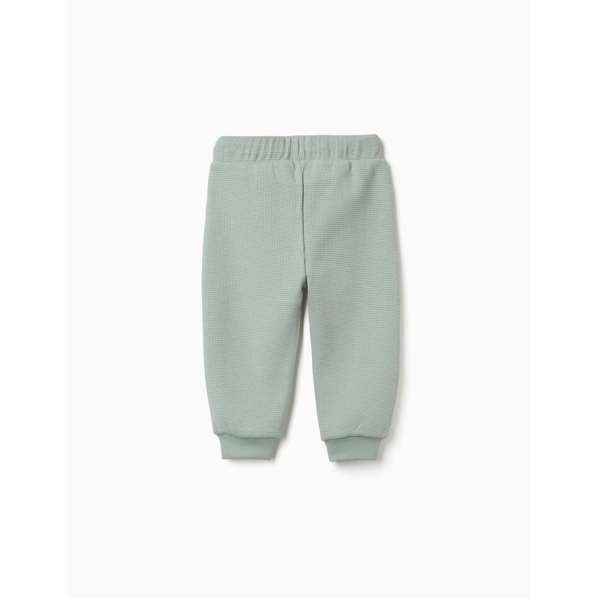 Pantalon de jogging à texture gaufrée avec cordon de serrage vert, ZIPPY