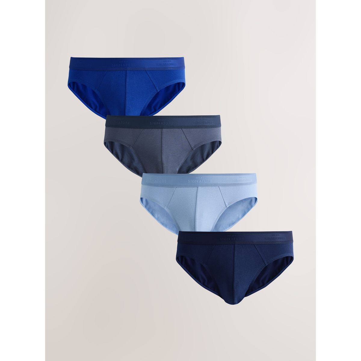 Boxer bleu confortable, lot de 4 Signature bleu, NEXT