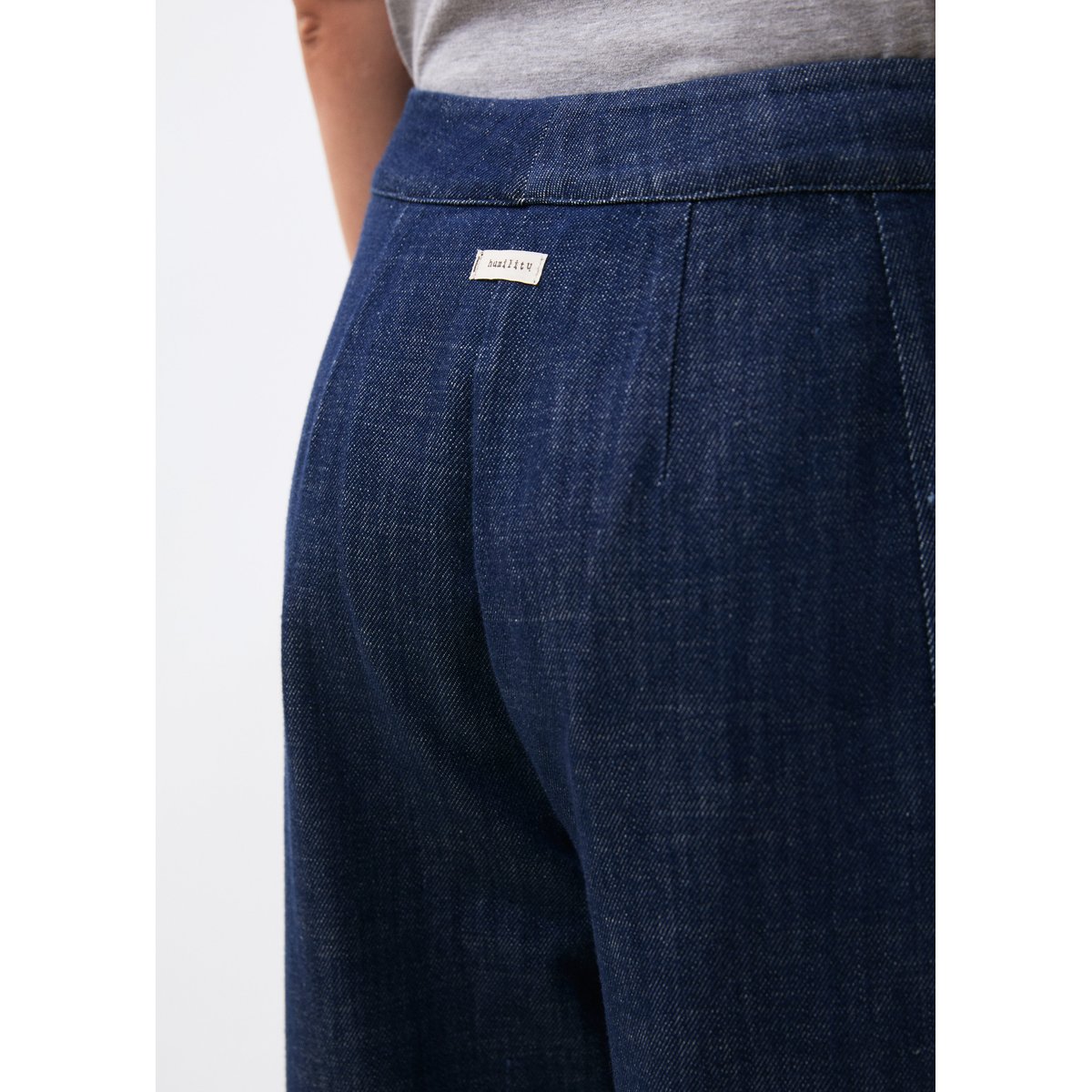 Pantalon barrel en denim bleu denim, HUMILITY