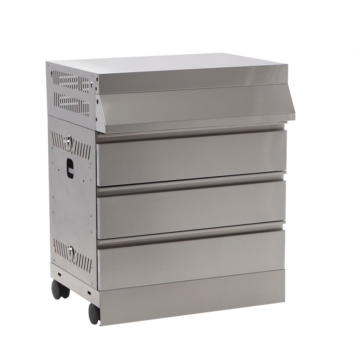 Meuble rangement pour cuisine, ILO gris / argent, NATERIAL