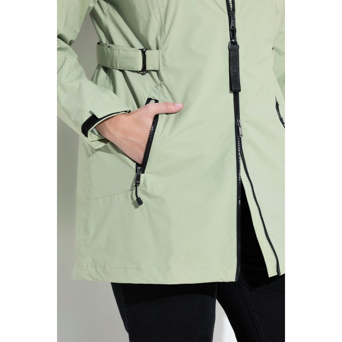 Veste technique HYPRAR à capuche sauge clair, ULLA POPKEN