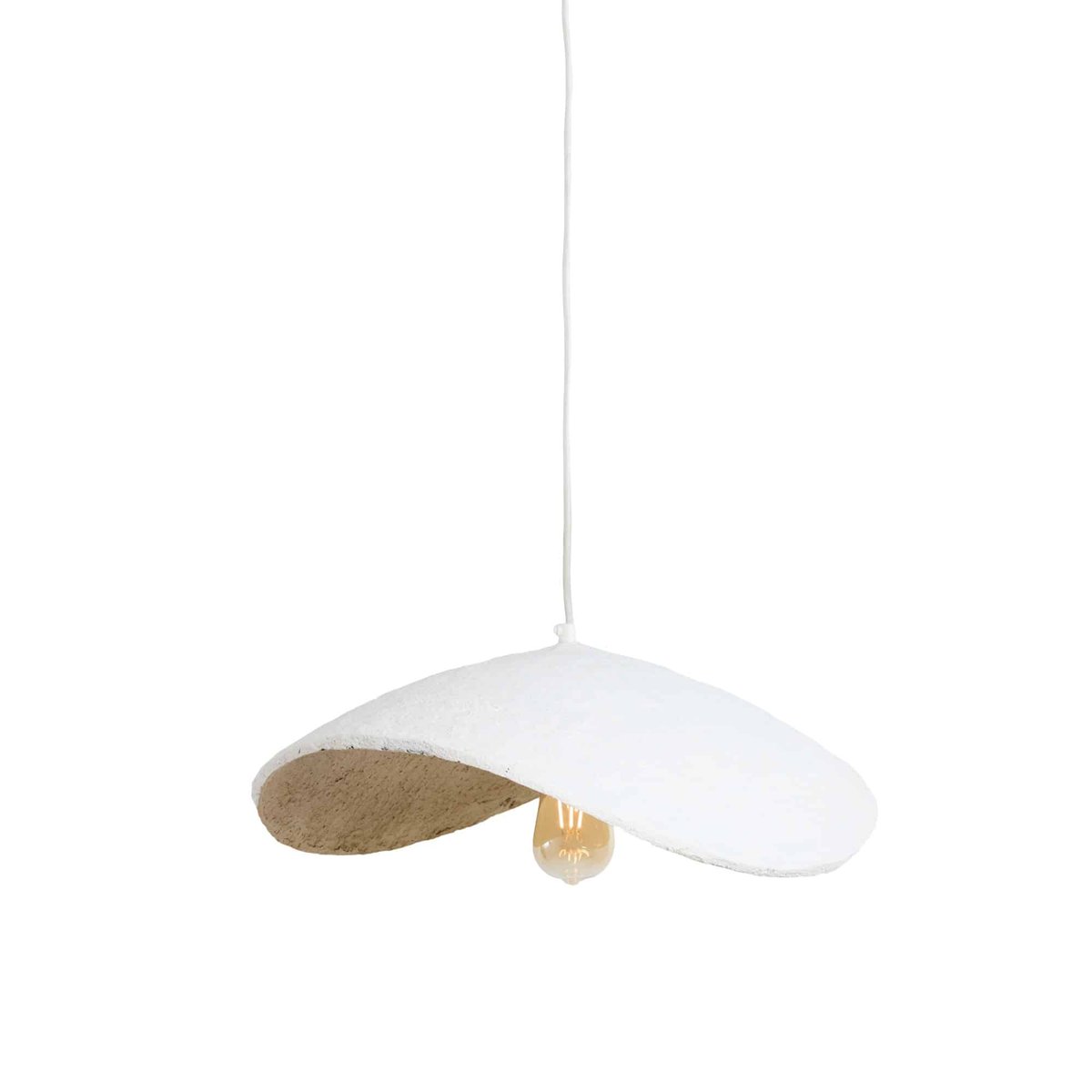 Lampe Suspendue Papier LONIA crème, LIGHT & LIVING