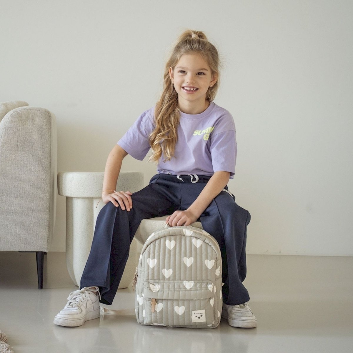 Sac à dos enfant vert, blanc, KIDZROOM