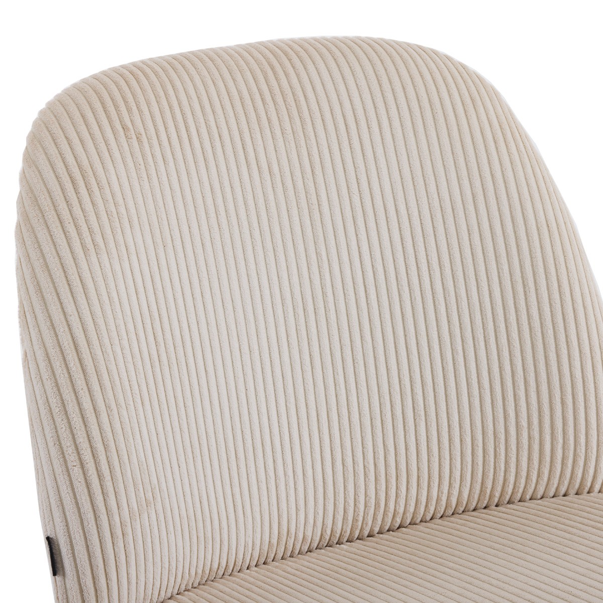Fauteuil en velours côtelé - PETRA beige, HOMIFAB