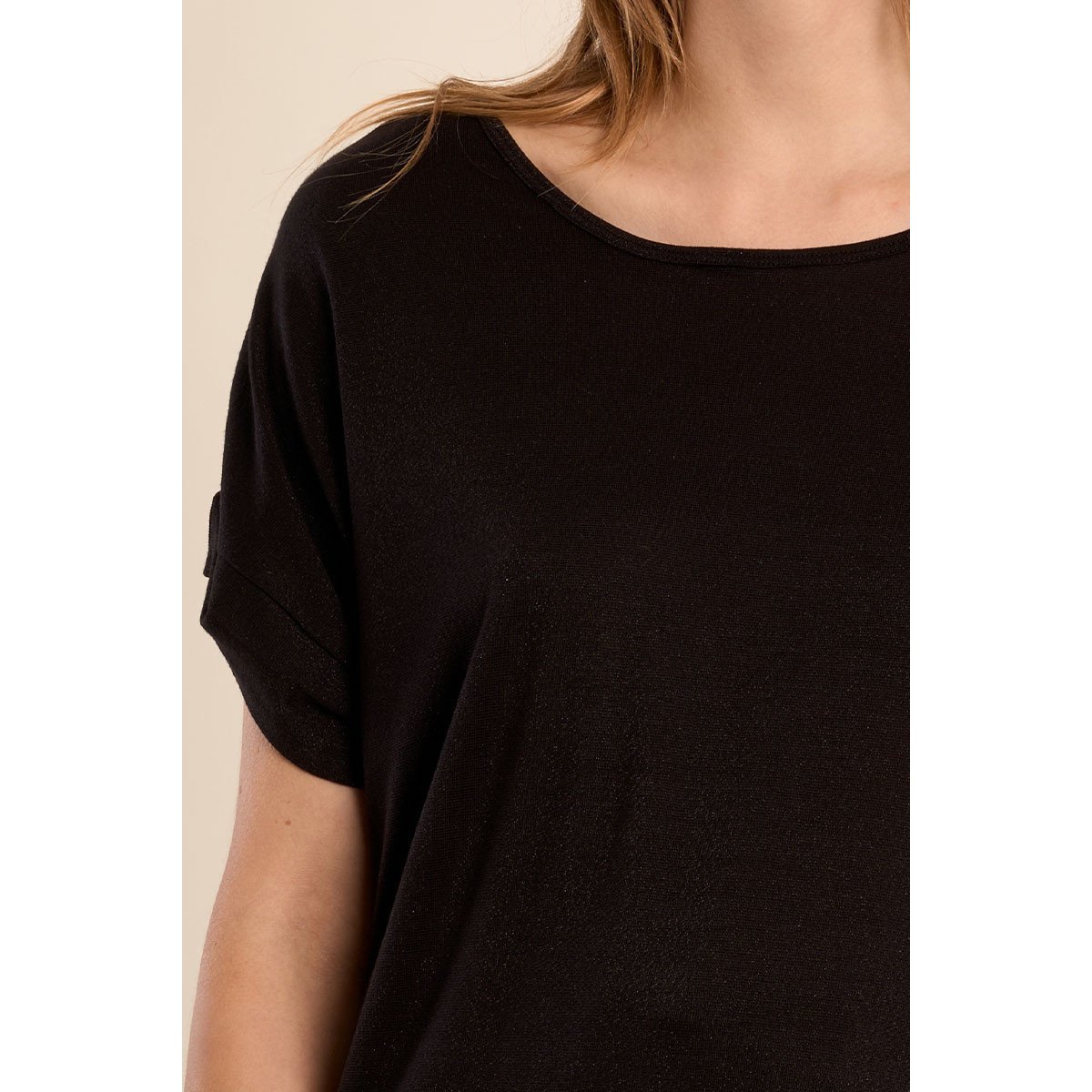 T-shirt casual, ouverture dans le dos noir, MOLLY BRACKEN