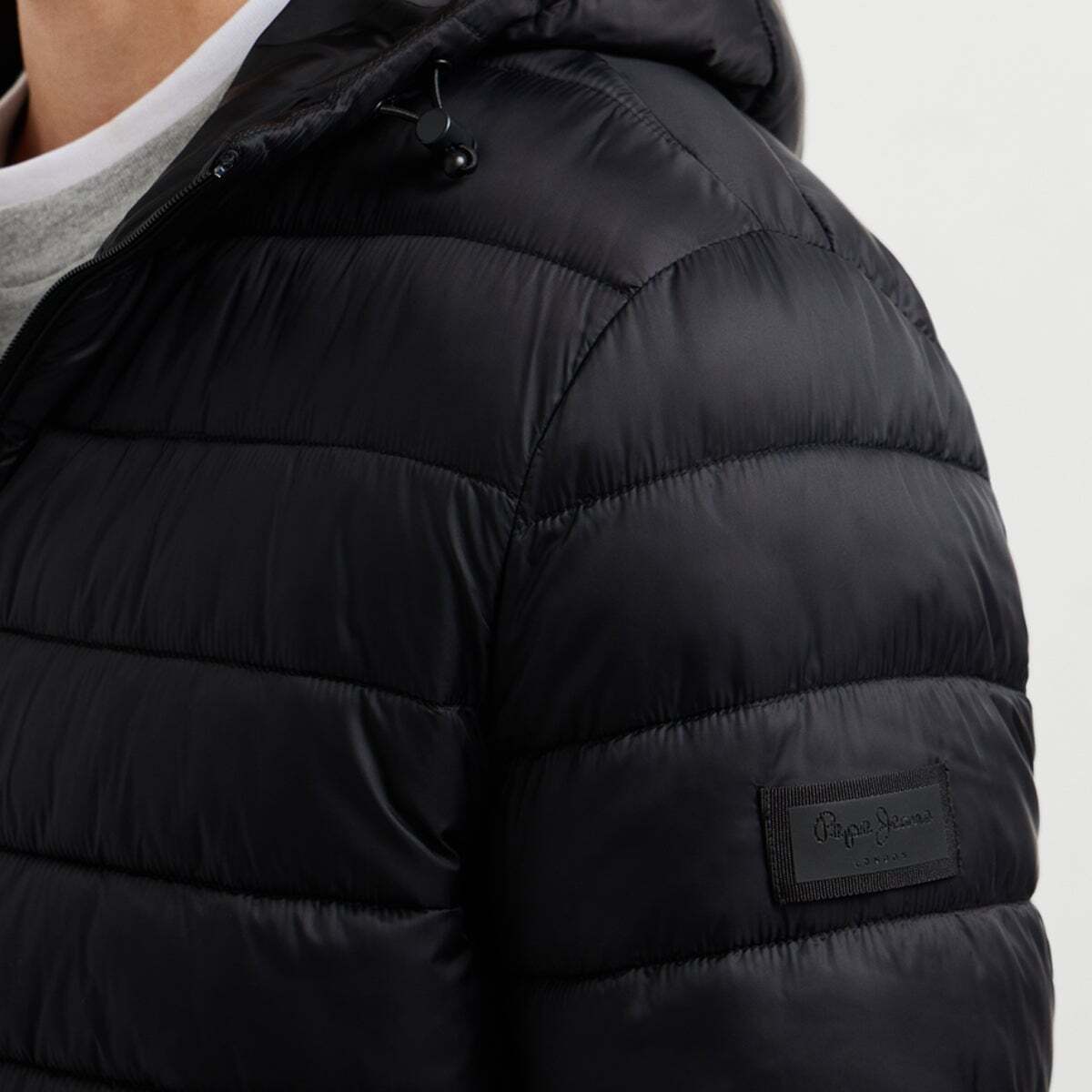 Doudoune Matelassée Avec Capuche noir, PEPE JEANS