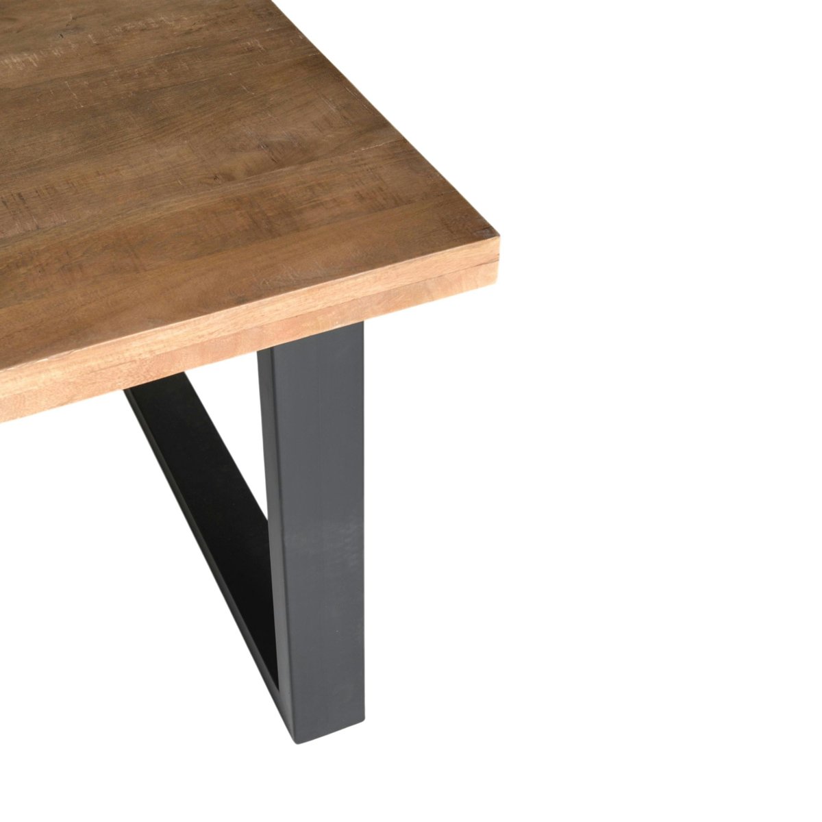 Table à manger en bois à pieds en U 160 cm FULTON bois naturel, PIER IMPORT