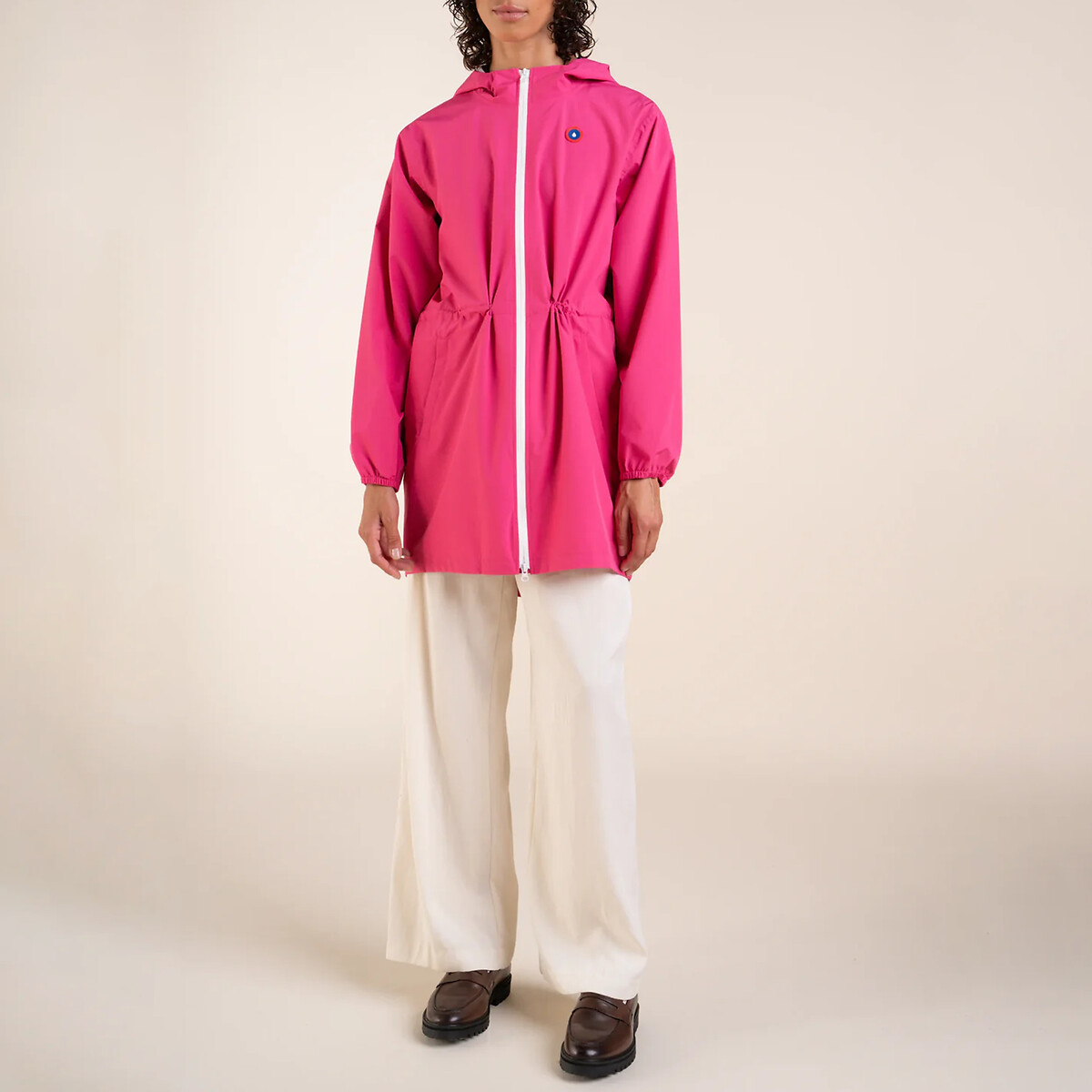 Coupe-vent zippé mi-long AMELOT fuchsia, FLOTTE