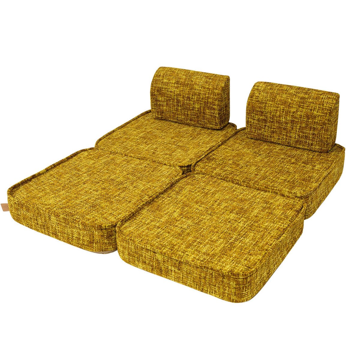 Canapé chambre enfant design 4 pcs TANGLE moutarde, MEOW BABY