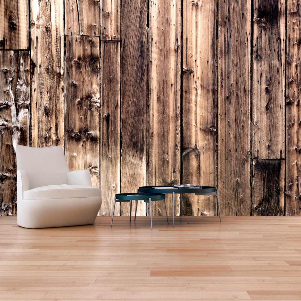 Papier peint intissé panoramique Poetry Of Wood multicouleur, EDEN
