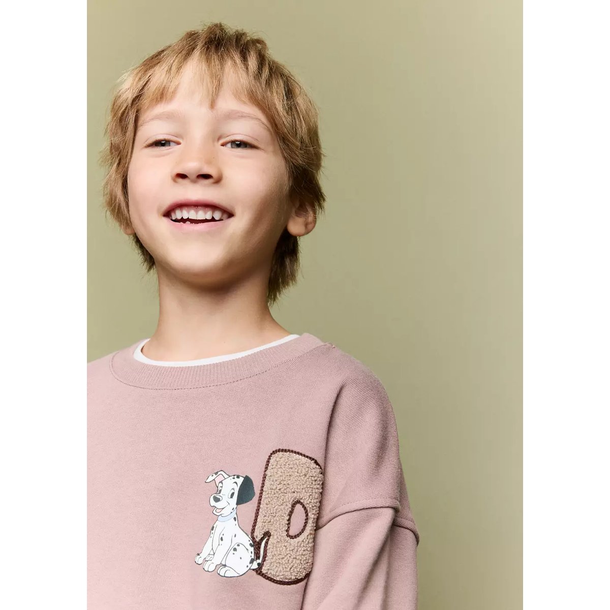 Sweat-shirt coton Les 101 Dalmatiens rose pâle, MANGO BABY