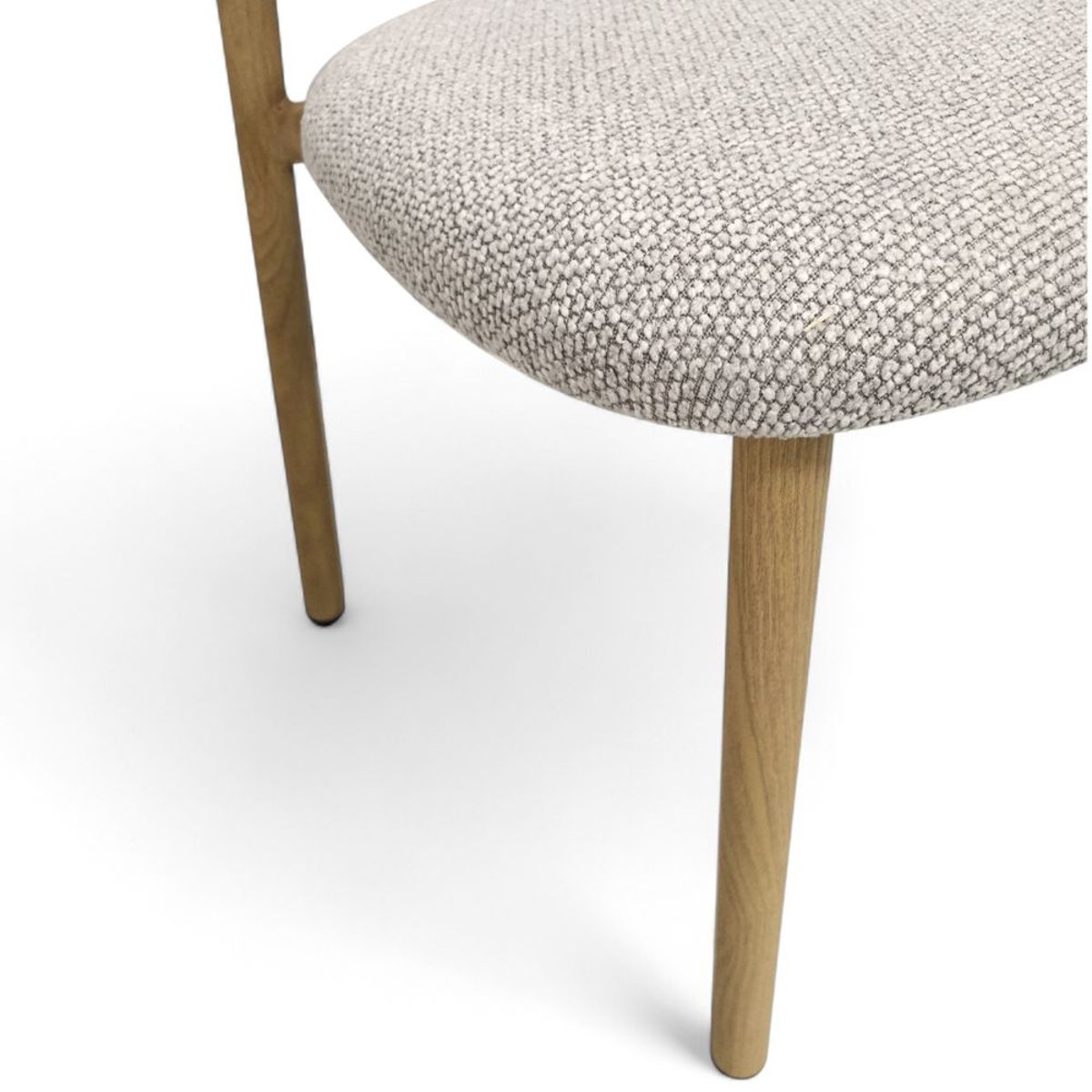 Chaise repas tissu écru gris clair, ZAGO