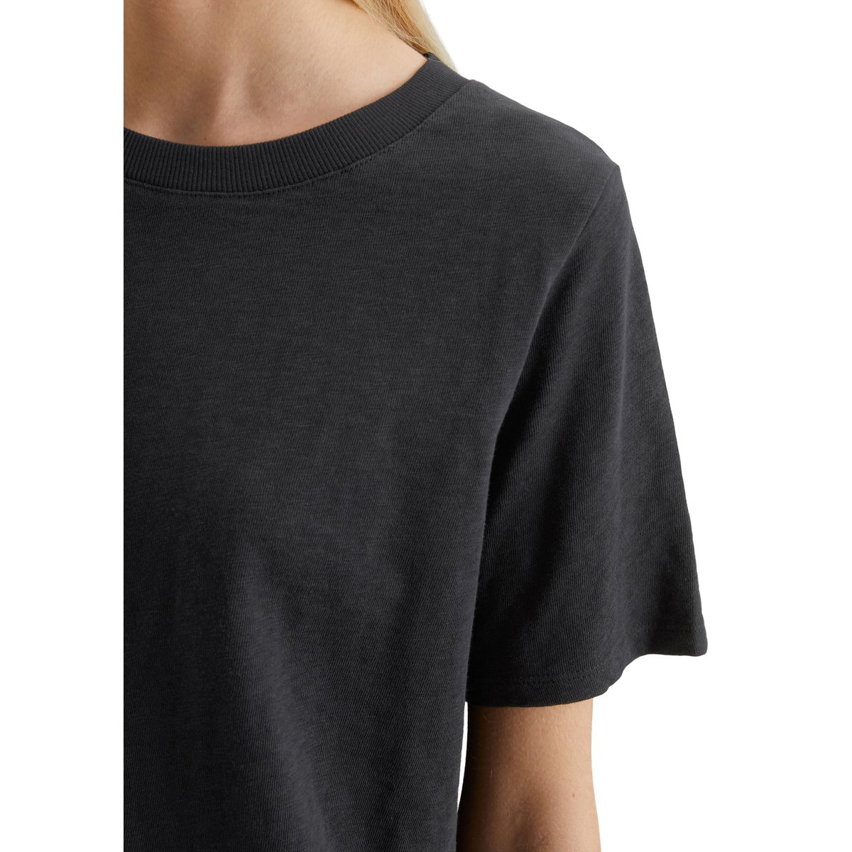 T-shirt en jersey slub loose en doux coton biologique blanc, MARC O’POLO DENIM