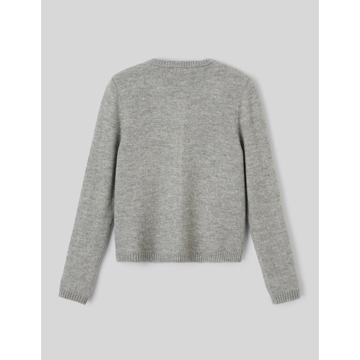Gilet col rond boutonné gris, BZB