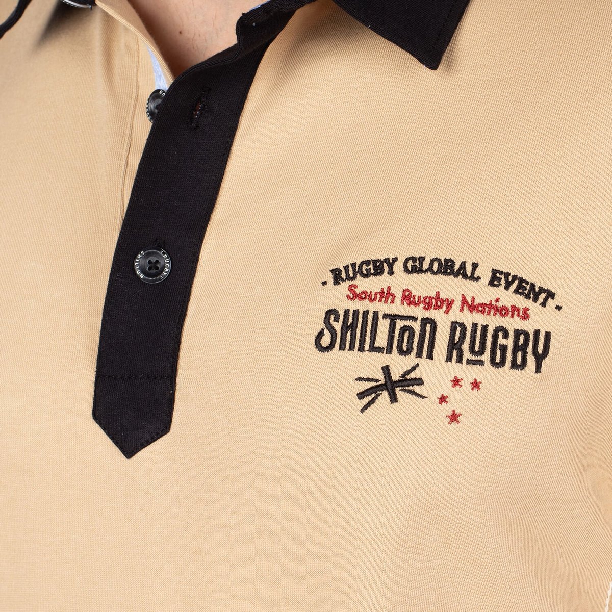 Polo rugby NATIONS beige, SHILTON