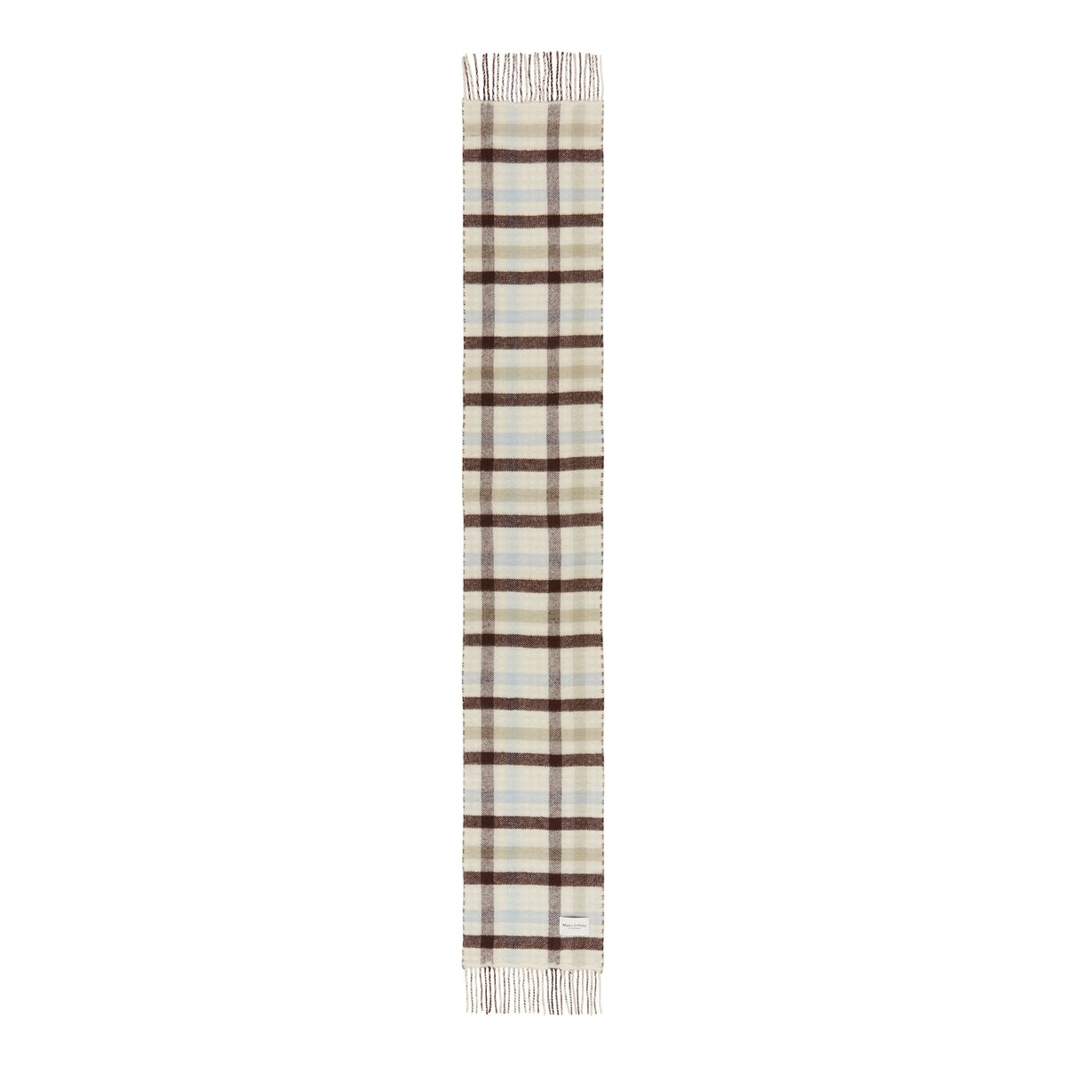 Écharpe en laine double face en laine vierge douce beige, MARC O'POLO