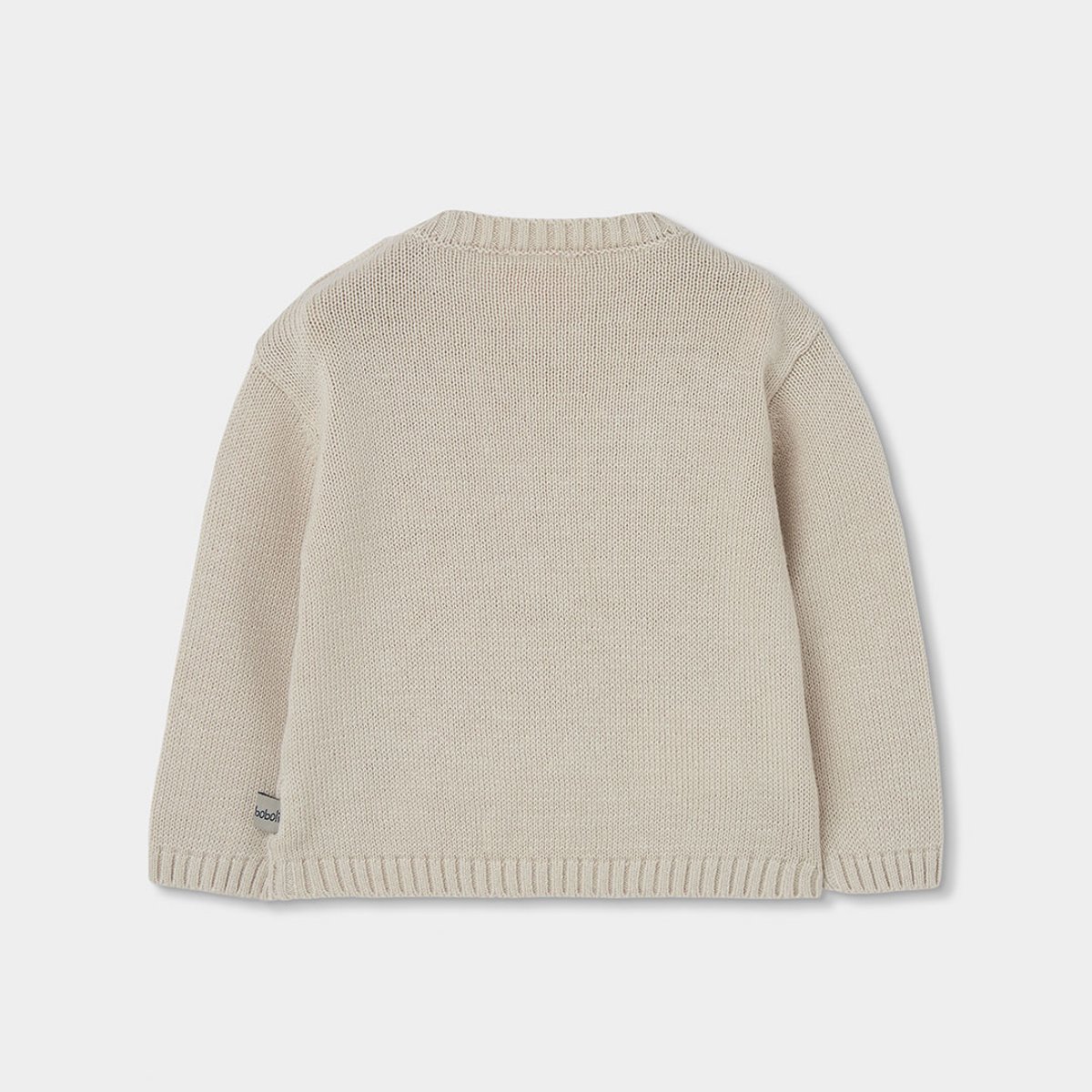 Pull bébé fille brodé d'arbres beige, BOBOLI