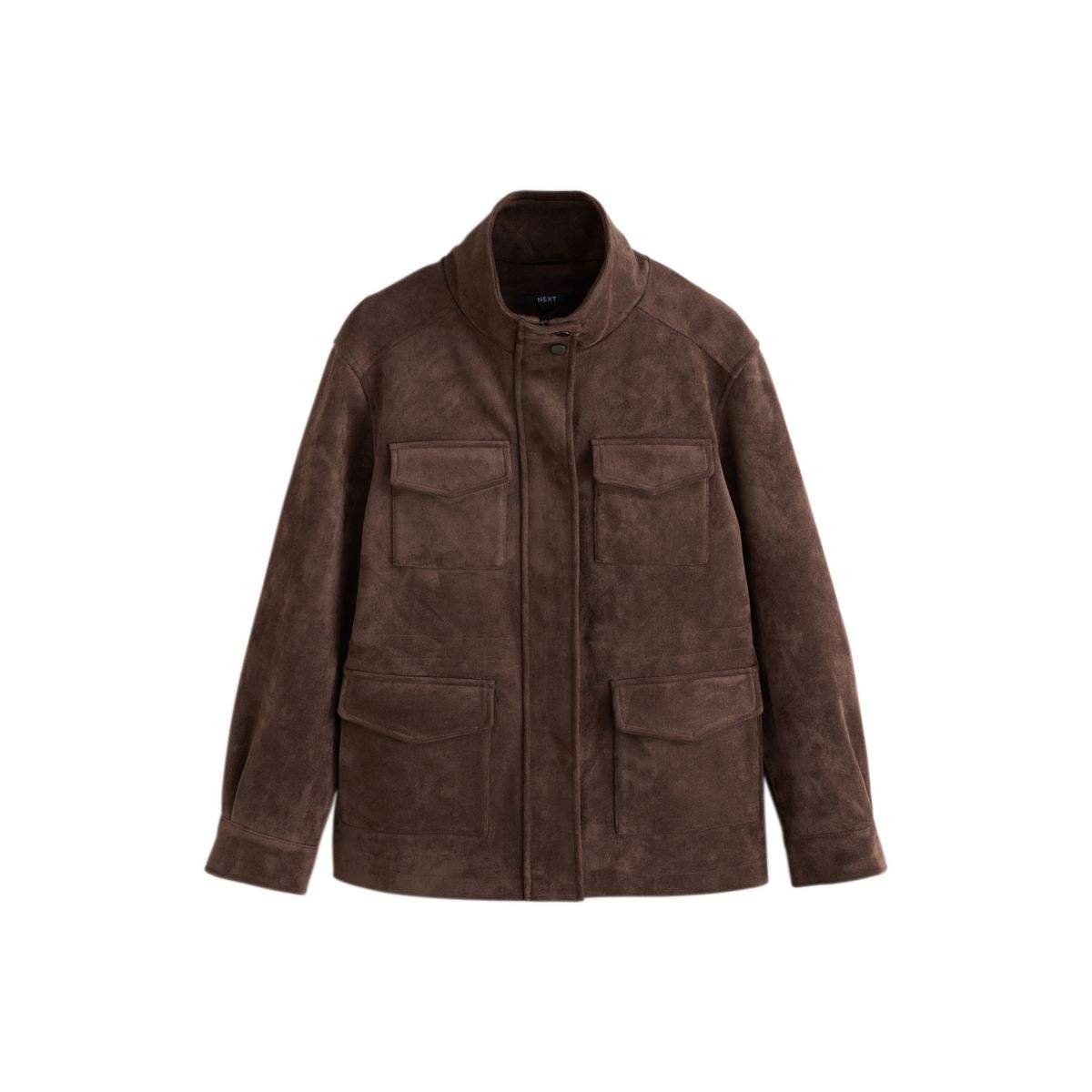 Veste cintrée en imitation daim marron chocolat, NEXT