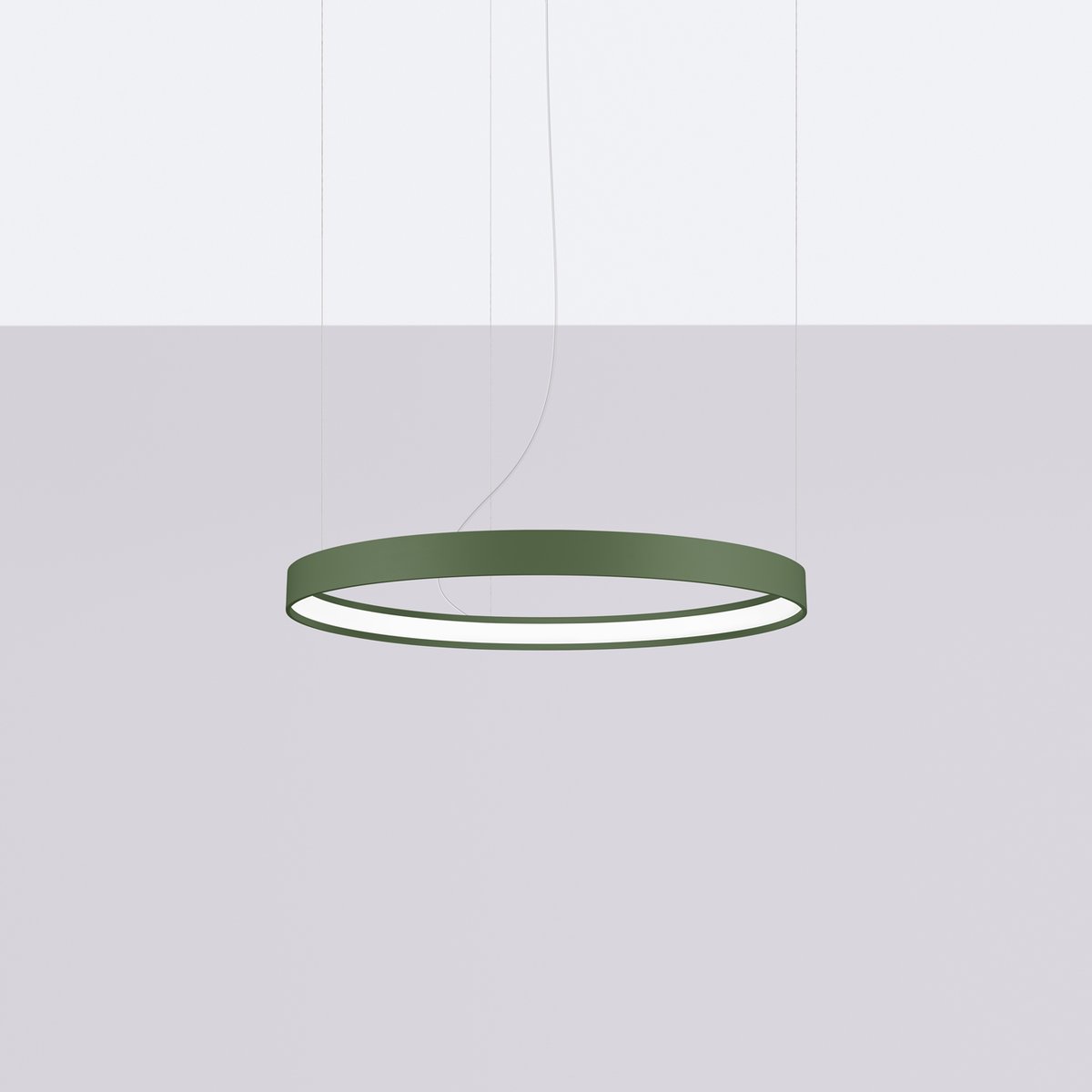 Lustre Aluminium Vert Olive LED 1 Rio vert olive, EDEN