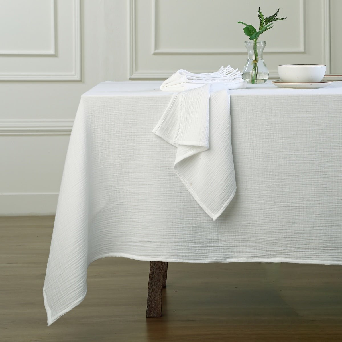 Nappe gaze de coton ALMA Made in Europe blanc, FEBRONIE