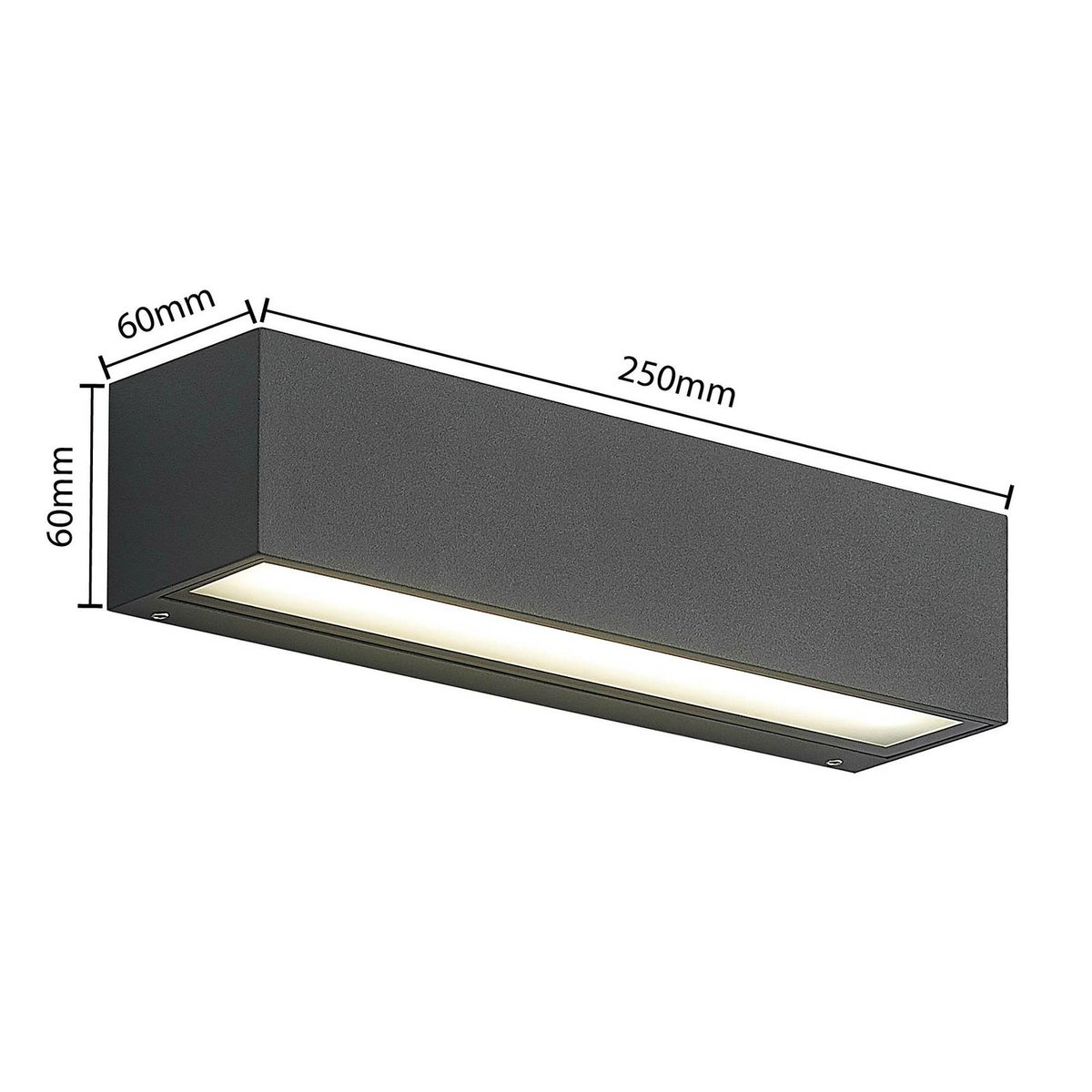 Applique extérieure en aluminium moderneLED anthracite, ARCCHIO