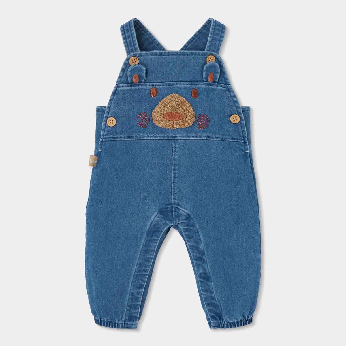 Ensemble denim bébé garçon brodé d'ours bleu, BOBOLI