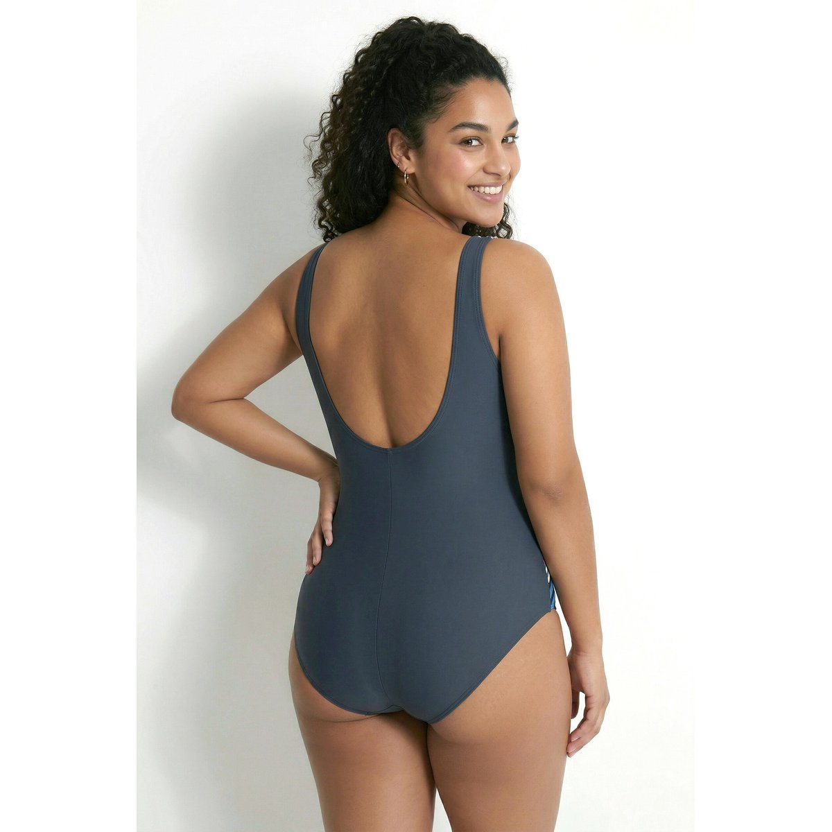 Maillot de bain avec bonnets souples marine, ULLA POPKEN