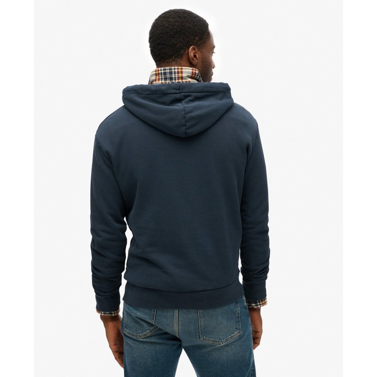 Sweat à capuche Workwear à motif floqué sur la poitrine bleu marine éclipse, SUPERDRY